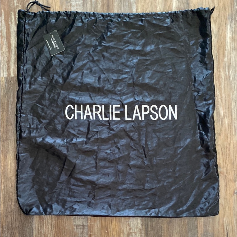 Charlie Lapson Black Drawstring Bag